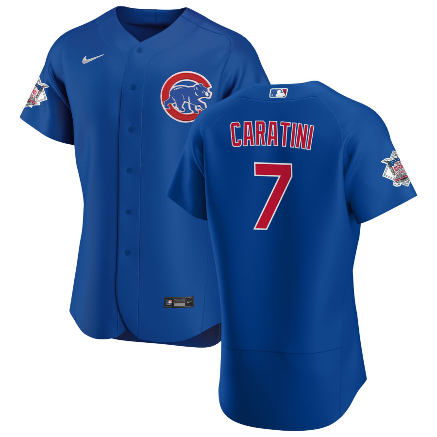 Chicago Cubs #7 Victor Caratini Men Nike Royal Alternate 2020 Authentic Player Jersey